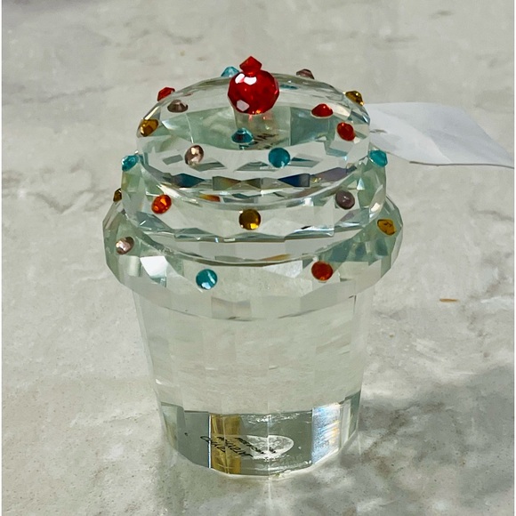 Other - Crystal cupcake, clear glass beautifully decorated, unique keepsake gift!